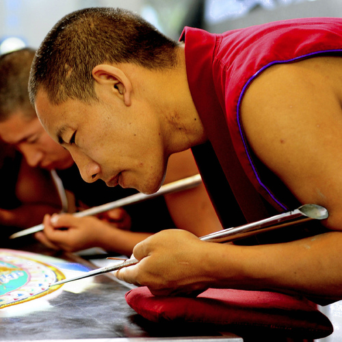 Tibetan Monk - Mandala