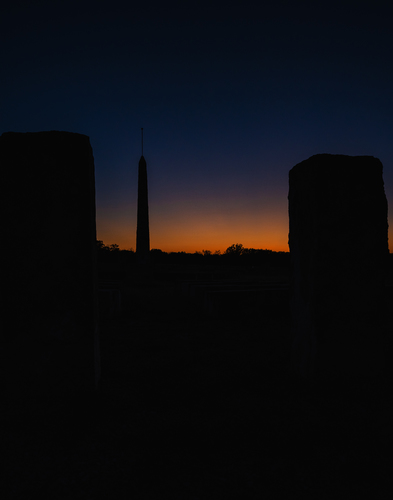 Monolith at dusk