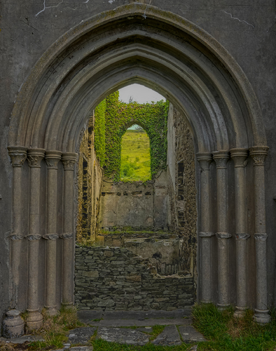 Doorway to Clifden Castle