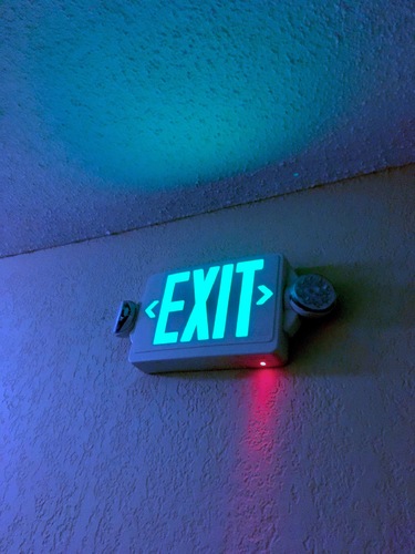 EXIT in Blue