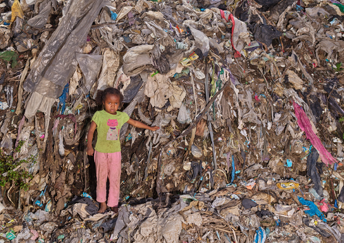 Kid on the dump field!