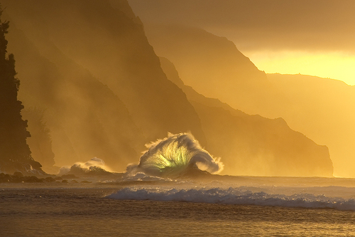 Storm Wave at Sunset Storm Wave at Sunset