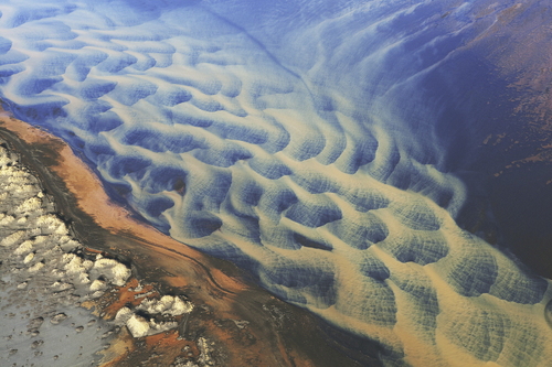 Aerial Patterns of a Glacial River, Iceland Aerial Patterns of a Glacial River, Iceland