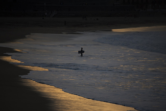 Bodyboarder at sunset. Color Awards Winners and Nominees