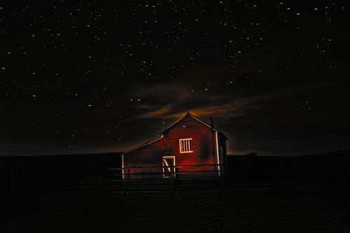 Red Barn at Midnight Red Barn at Midnight