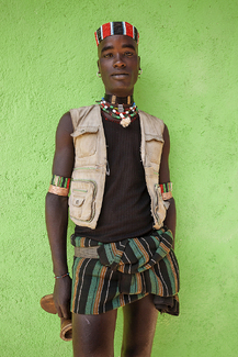 Omo Valley Tribesman Against Green Wall, Ethiopia Color Awards Winners and Nominees
